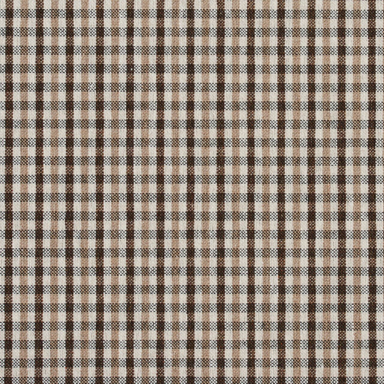 Desert Check - Brown Check & Houndstooth,Small Scale Upholstery Fabric 54 Inches"